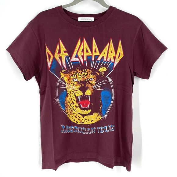 Daydreamer X Free People Def Leppard American Tour Tee Huckleberry Small - Picture 1 of 8